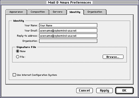 mail & news preferences